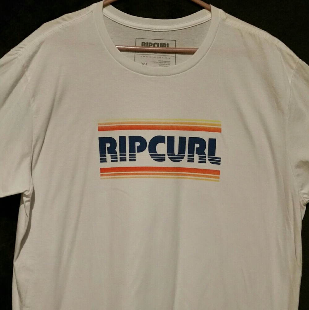 New White Ripcurl Mens T Shirt XL